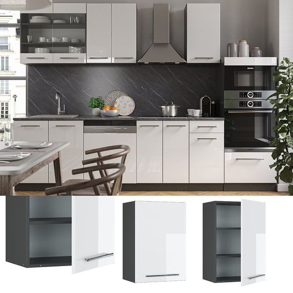 Vicco Hängeschrank Fame-Line, Weiß Hochglanz/Anthrazit, 50 günstig online kaufen
