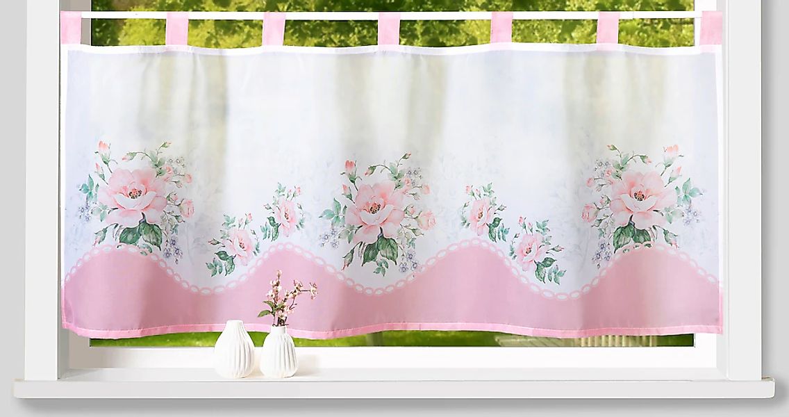 Weckbrodt Scheibengardine "Sarah" Schlaufen 1 Stk. tlg. Bistro, Voile, bedr günstig online kaufen