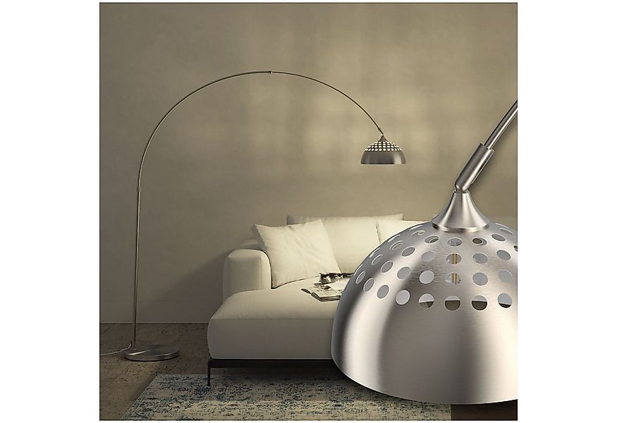 tectake Stehlampe Bogenleuchte, LED, Verstellbare Bogenlampe aus Stahl im e günstig online kaufen