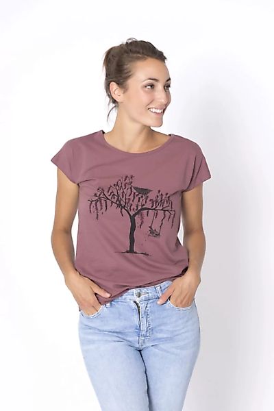 Bio T-shirt "Lea Vogel Mauve" günstig online kaufen