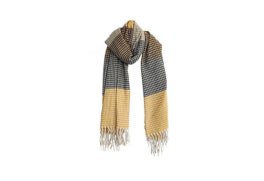 COFI 1453 Modeschal Karierter Schal mit Fransen ideal für den Herbst und Wi günstig online kaufen