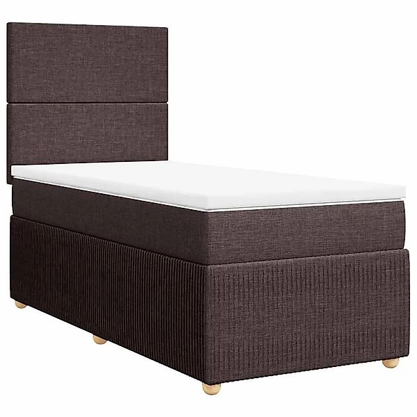 vidaXL Boxspringbett mit Matratze Dunkelbraun 90x200 cm Stoff 3291935 günstig online kaufen