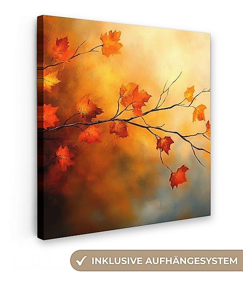 OneMillionCanvasses® Leinwandbild Herbstblätter - Orange - Abstrakt - Herbs günstig online kaufen