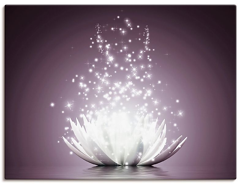 Artland Wandbild »Magie der Lotus-Blume«, Blumen, (1 St.), als Leinwandbild günstig online kaufen