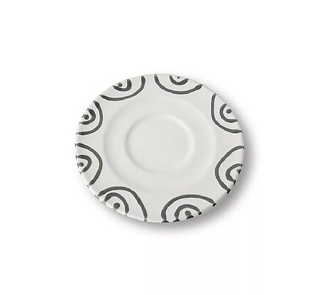Gmundner Keramik Graugeflammt Cappuccino-Untertasse Gourmet d: 14 cm günstig online kaufen