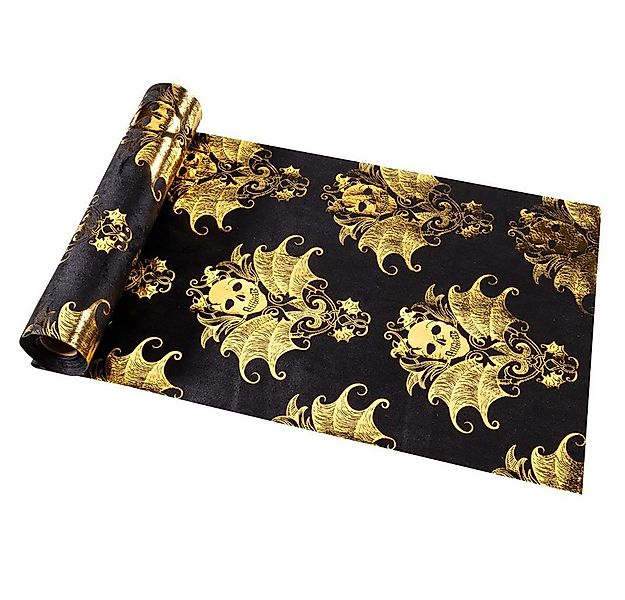 CHAKS Dekoobjekt Halloween Tischläufer 'Totenkopf Barock' - 28 x 30 günstig online kaufen