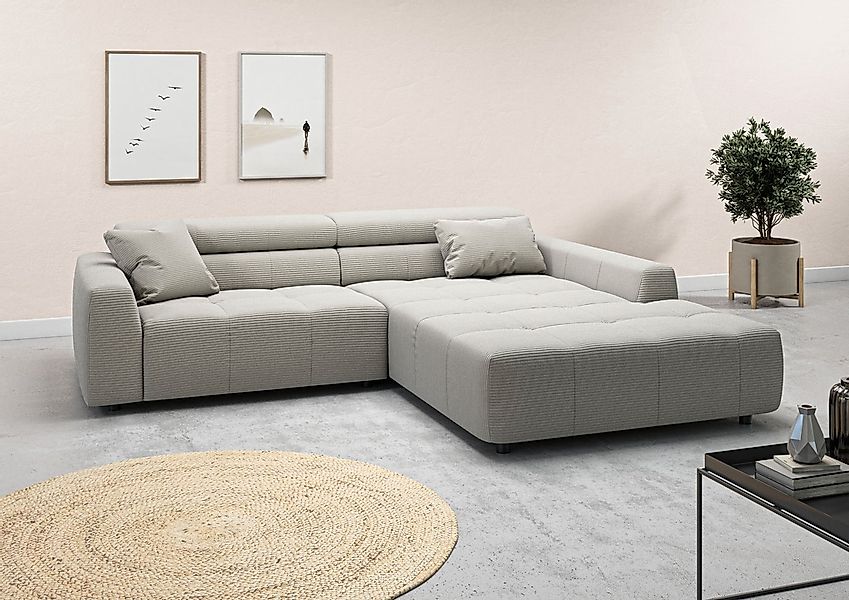 3C Candy Ecksofa "Denver auch mit Cord- und Easy care-Bezug, Kopfteilverste günstig online kaufen