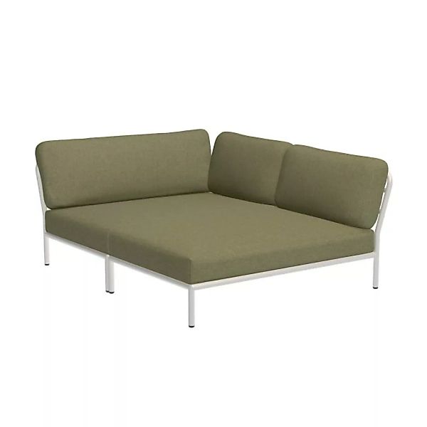 LEVEL Outdoor Eck-Sofa Lounge-Modul 5 Blattgrün Weiß Rechts günstig online kaufen