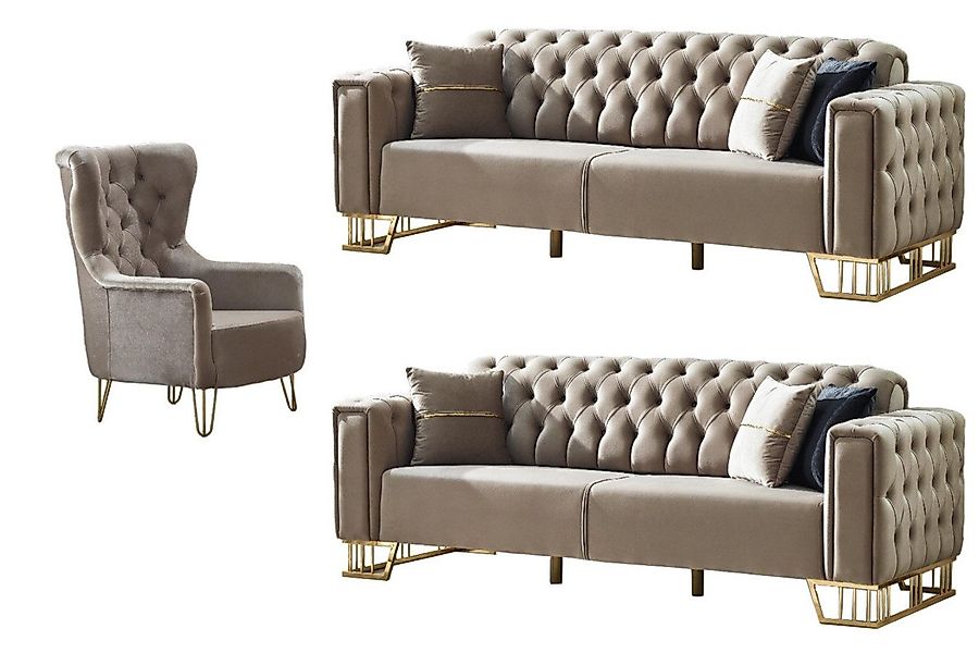 Villa Möbel Polstergarnitur Royce Beige, (Set, günstig online kaufen