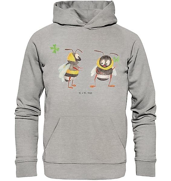 Mr. & Mrs. Panda Hoodie Hummeln Kleeblatt Größe XL - Heather Grey - Geschen günstig online kaufen