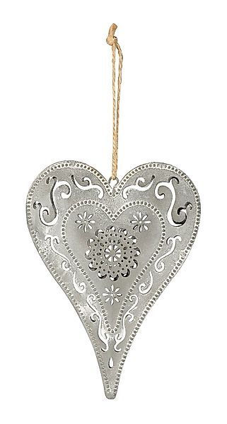 Levandeo® Dekoobjekt, Schild Herz 12x15cm Ornamente günstig online kaufen
