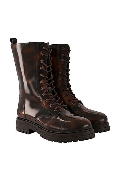 Ulla Popken Leder-Schnürboots Zipper Wechselfußbett Weite günstig online kaufen