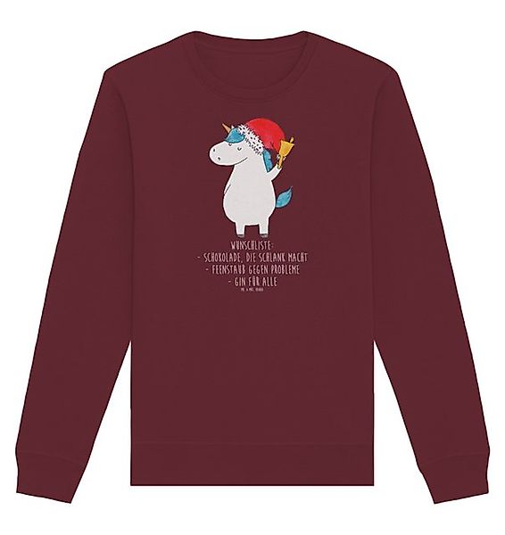 Mr. & Mrs. Panda Longpullover Größe XXL Einhorn Weihnachtsmann - Burgundy - günstig online kaufen