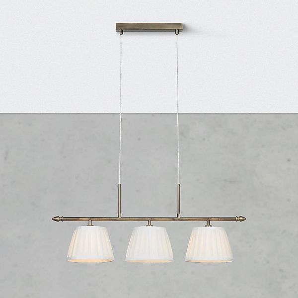 Hängelampe Oxford, messingfarben, Länge 83 cm, 3-flg. günstig online kaufen