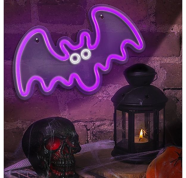 Forever Light LED Dekofigur Nachtlicht Neon Plexiglas LED fliegender Fleder günstig online kaufen