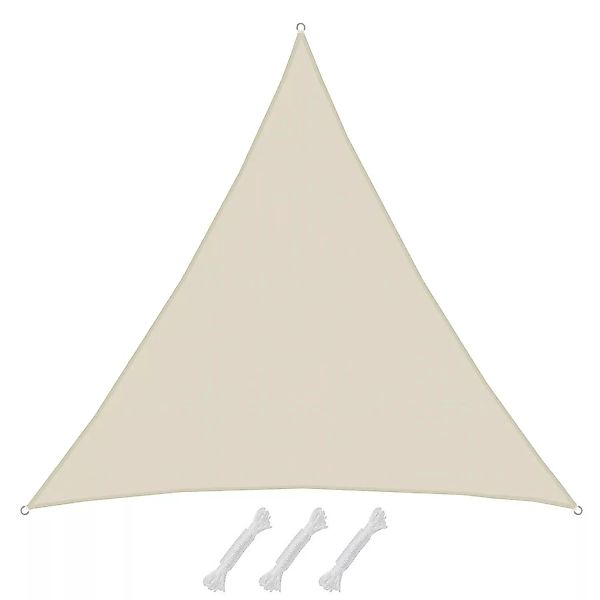 AMANKA Polyester Sonnensegel Wasserdicht - 6x6x6m Dreieck Beige günstig online kaufen