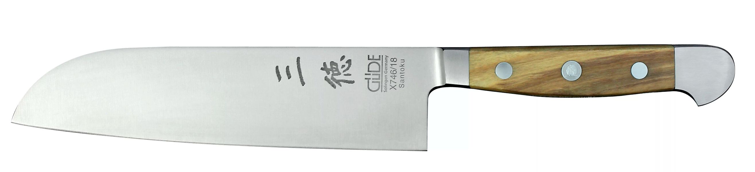 Güde Alpha Olive Santokumesser 18 cm - CVM-Messerstahl - Griffschalen Olive günstig online kaufen