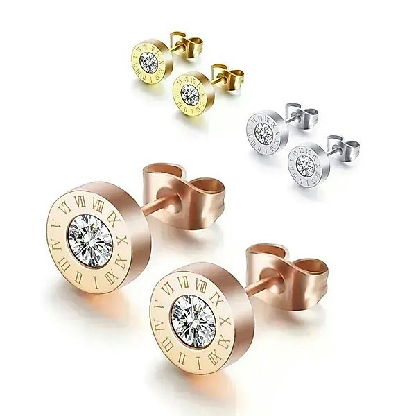 Eyecatcher Paar Ohrstecker Kleine Ohrstecker Ohrringe römische Zahlen mit E günstig online kaufen