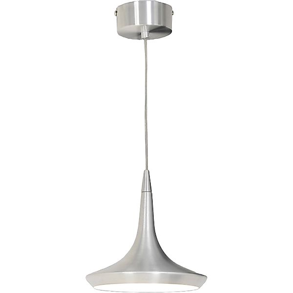 Näve LED-Pendelleuchte Oslo Trumpet Silber Ø 22 cm x 150 cm günstig online kaufen