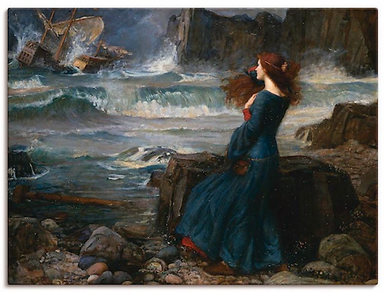 Artland Leinwandbild »Der Sturm I« Frau 1 Stk. tlg. auf Keilrahmen gespannt günstig online kaufen