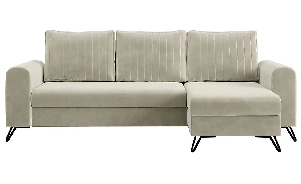 Ecksofa mit Schlaffunktion Axel ¦ beige ¦ Maße (cm): B: 242 H: 90 Polstermö günstig online kaufen
