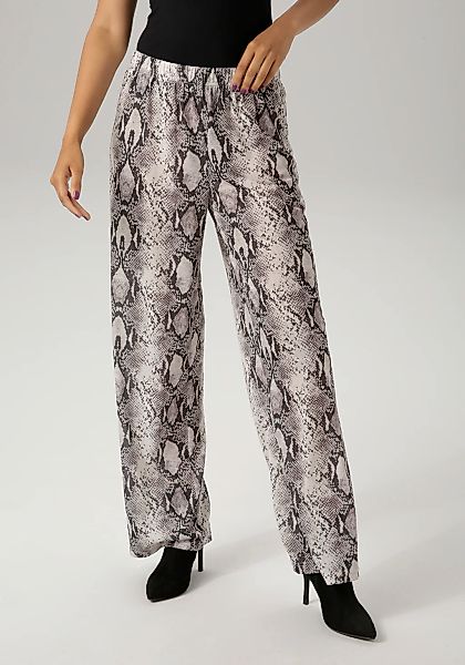 Aniston CASUAL Schlupfhose, im farbharmonischen Schlangendruck - NEUE KOLLE günstig online kaufen
