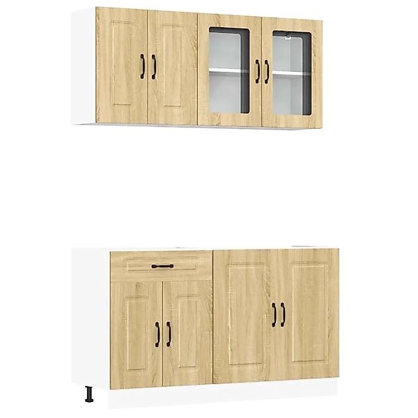 vidaXL 4 Tlg Küchenschrank-Set Kalmar Sonoma-Eiche Holzwerkstoff 3314854 günstig online kaufen
