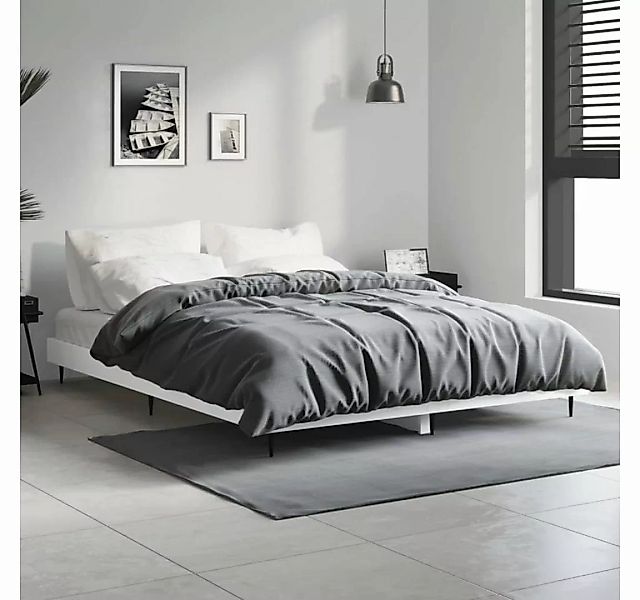 furnicato Bett Bettgestell Weiß 140x190 cm Holzwerkstoff günstig online kaufen