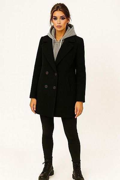 Worldclassca Kurzmantel Worldclassca Damen Kurzmantel mit Hoodie Zweireihig günstig online kaufen