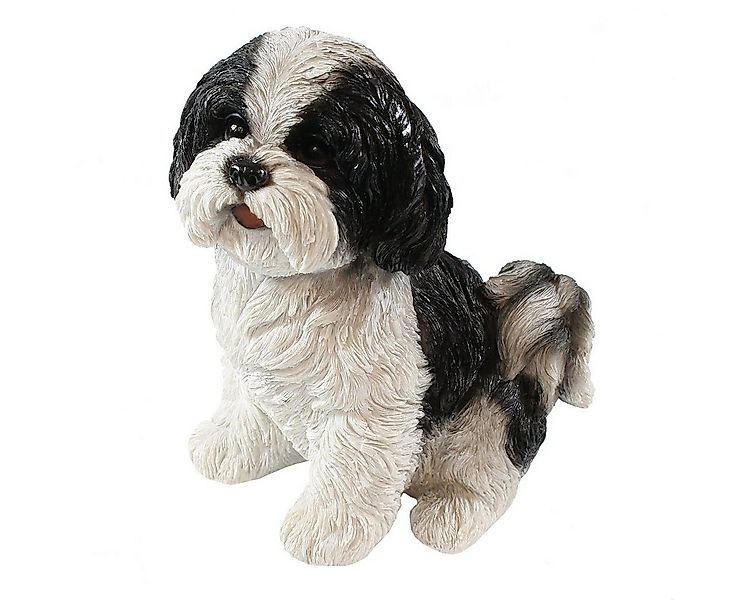 colourliving Tierfigur Tierfigur Hunde Figur Shih Tzu Welpe sitzend weiß-sc günstig online kaufen