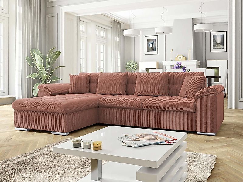 MIRJAN24 Ecksofa Diana Cord, mit Bettkasten günstig online kaufen