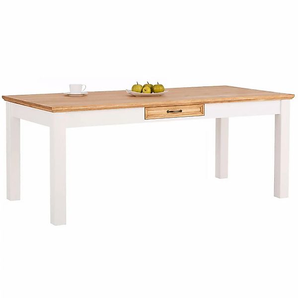 OTTO home Esstisch "Selma" mit Schublade, aus massivem Kiefernholz, Breite günstig online kaufen