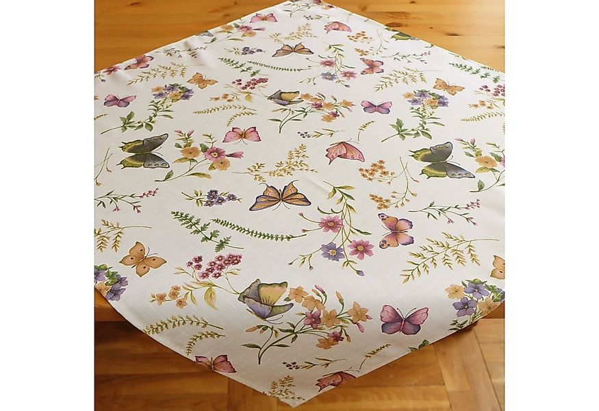 texpot Tischdecke Druckmotiv Schmetterling Frühling Sommer Tischläufer (1-t günstig online kaufen