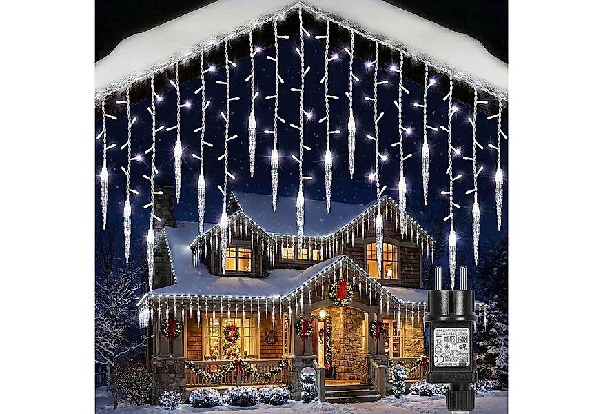 SERBASIC Lichterkette LED Eisregen Lichtervorhang, Timer, 8 Modi, Anschließ günstig online kaufen