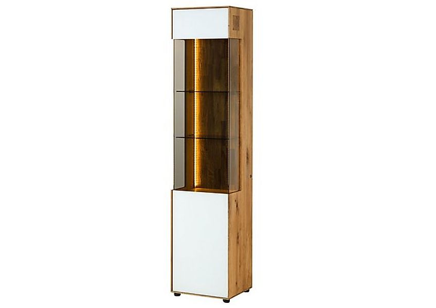 Massivmoebel24 Standvitrine #131 (Wildeiche 45x38x200 natur geölt / Glas we günstig online kaufen
