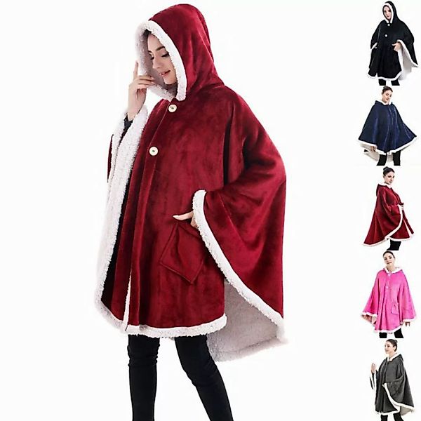 BTTO Fleeceponcho Tragbare Decke Flanell-Fleece Ärmeldecke Kuscheldecke Fle günstig online kaufen