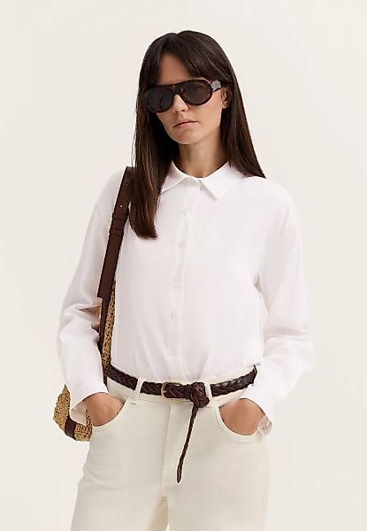 bugatti Langarmbluse in A-Linie aus elastischer Baumwollmischung günstig online kaufen