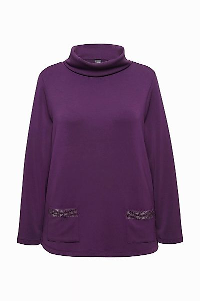 Ulla Popken Sweatshirt Sweatshirt Ziersteintaschen Boxy günstig online kaufen