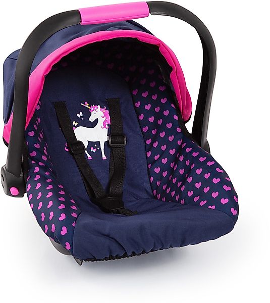 Bayer Puppen Autositz blau/pink Einhorn, mit günstig online kaufen