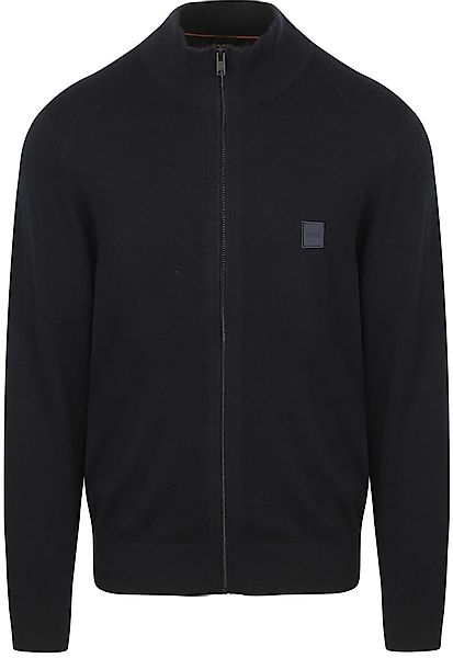 BOSS Kanozip Strickjacke Dunkelblau - Größe M günstig online kaufen