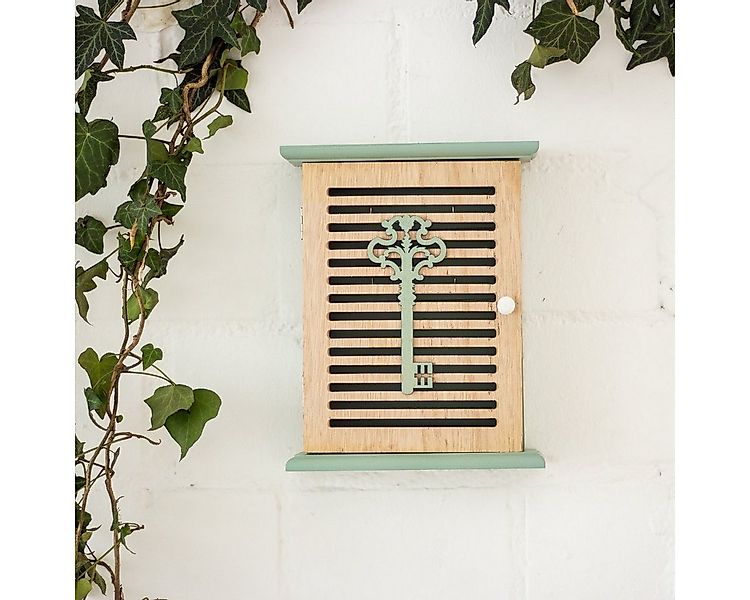 Antikas Wanddekoobjekt Schlüsselkasten aus Holz, Schlüsselschrank, Schlüsse günstig online kaufen