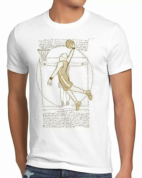 style3 Print-Shirt Herren T-Shirt Vitruvianischer Basketballspieler ballspo günstig online kaufen