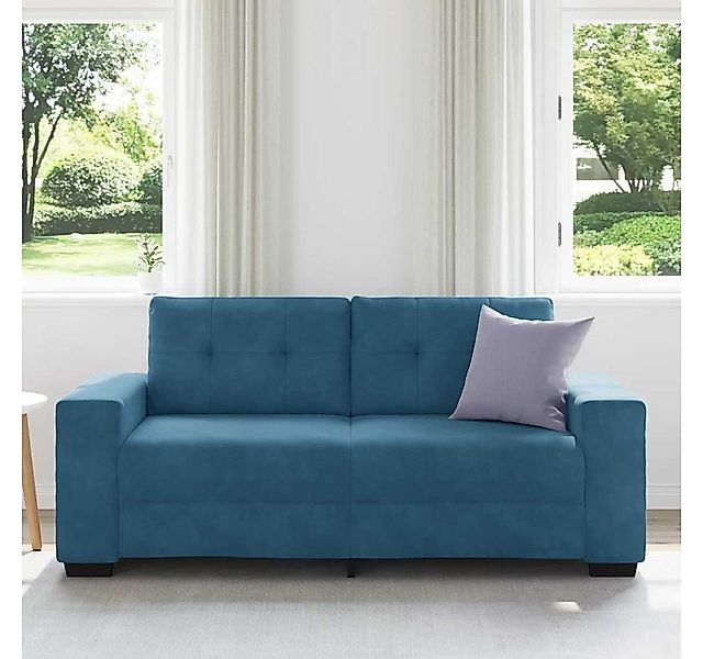 vidaXL Sofa Zweisitzer-Sofa Blau 180x77x82 cm Samt, 1 Teile günstig online kaufen