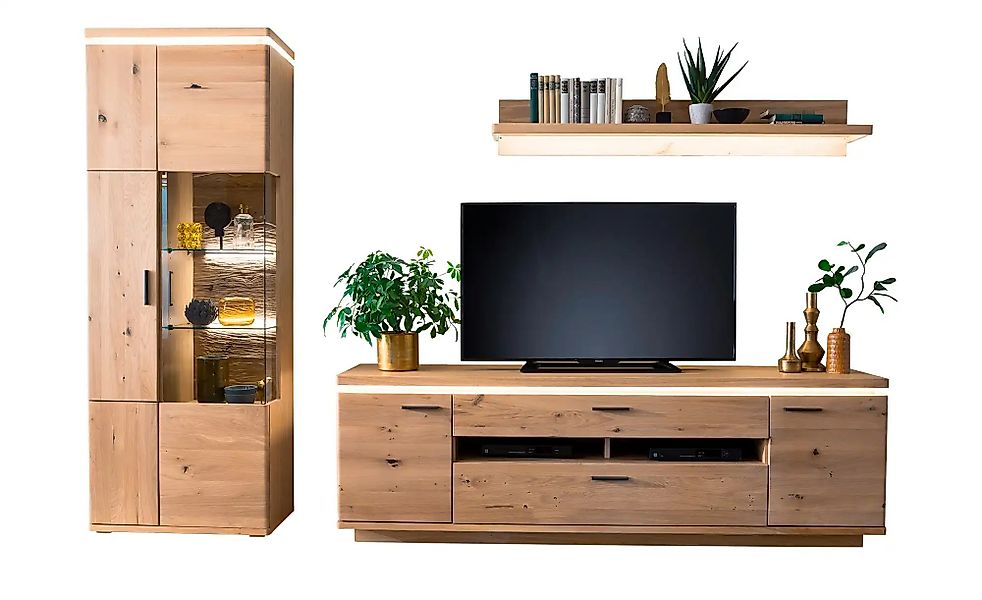 Woodford Wohnwand  Alone ¦ holzfarben ¦ Maße (cm): B: 285 H: 204 T: 50.0 Wo günstig online kaufen
