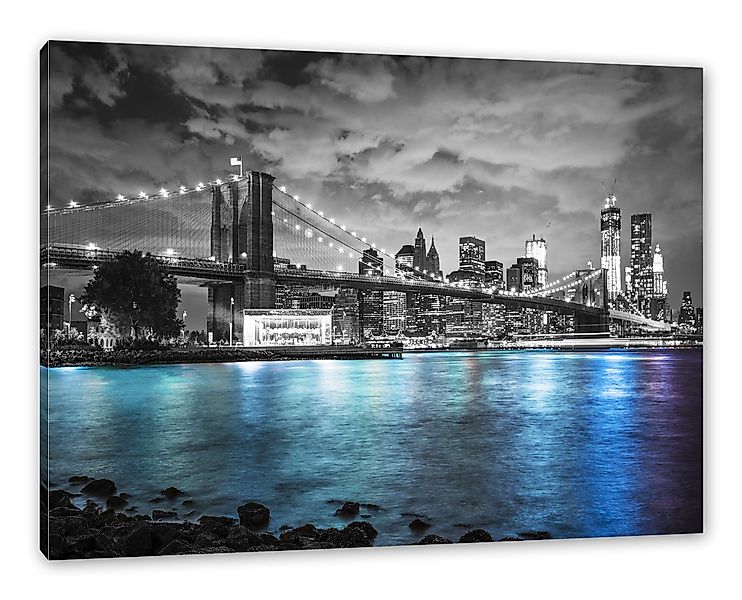 Pixxprint Leinwandbild New York Skyline, New York Skyline (1 St), Leinwandb günstig online kaufen