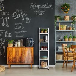 relaxdays Standregal Schmales Standregal mit 5 günstig online kaufen