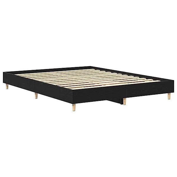 vidaXL Bettgestell Schwarz Eichen-Optik 150 x 200 cm Holzwerkstoff 3329281 günstig online kaufen