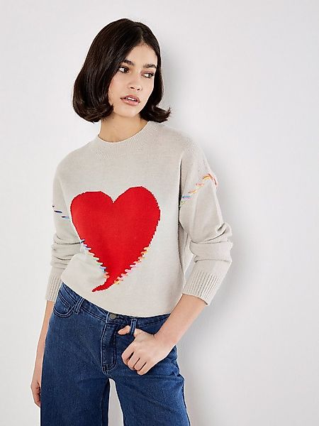 Apricot Strickpullover Rundhalspullover mit Stickdetails günstig online kaufen