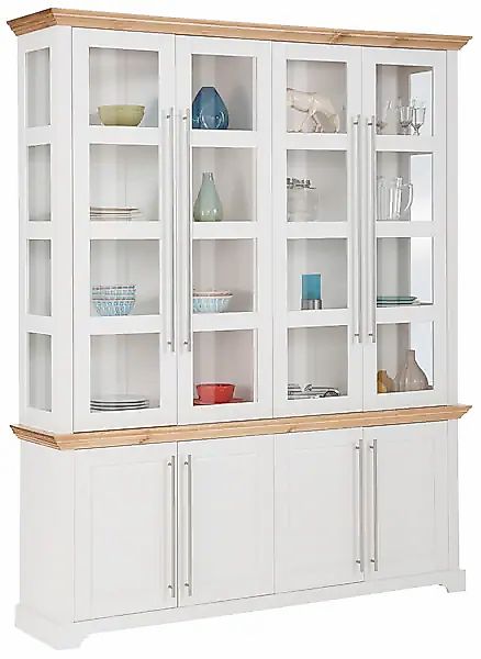 Home affaire Vitrine »Meliss«, aus massiver Kiefer, FSC® zertifiziert, Brei günstig online kaufen