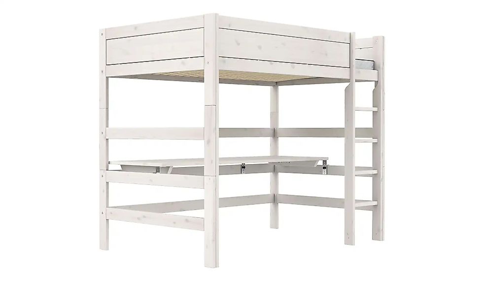 Lifetime Hochbett mit Leiter und Schreibtisch 120cm  Basis ¦ weiß ¦ Maße (c günstig online kaufen